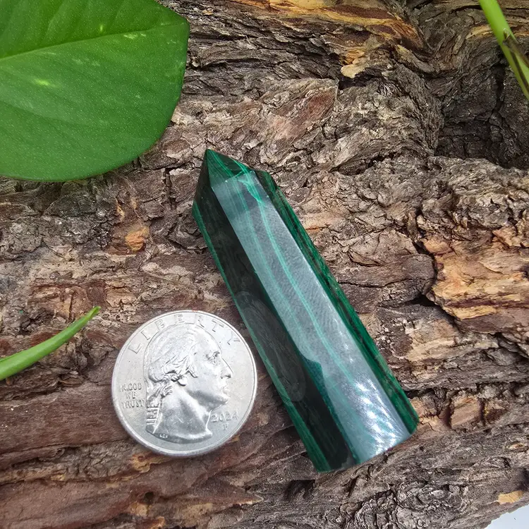 Malachite Tower ~ Polished Crystals