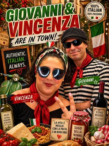OUR VERY ITALIAN FRIENDS VINCENZA & GIOVANNI ARE TAKING OVER FOR US TONIGHT WITH SO MANY GREAT ITALIAN FINDS!