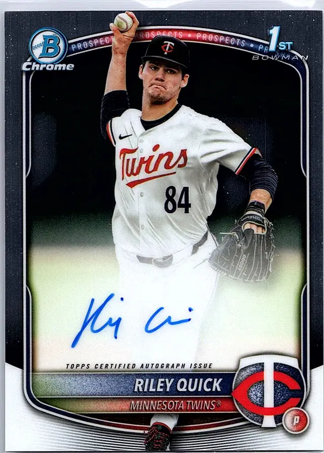 2025 Bowman Draft Riley Quick #CPA-RQ Chrome Prospect Autographs Twins Auto