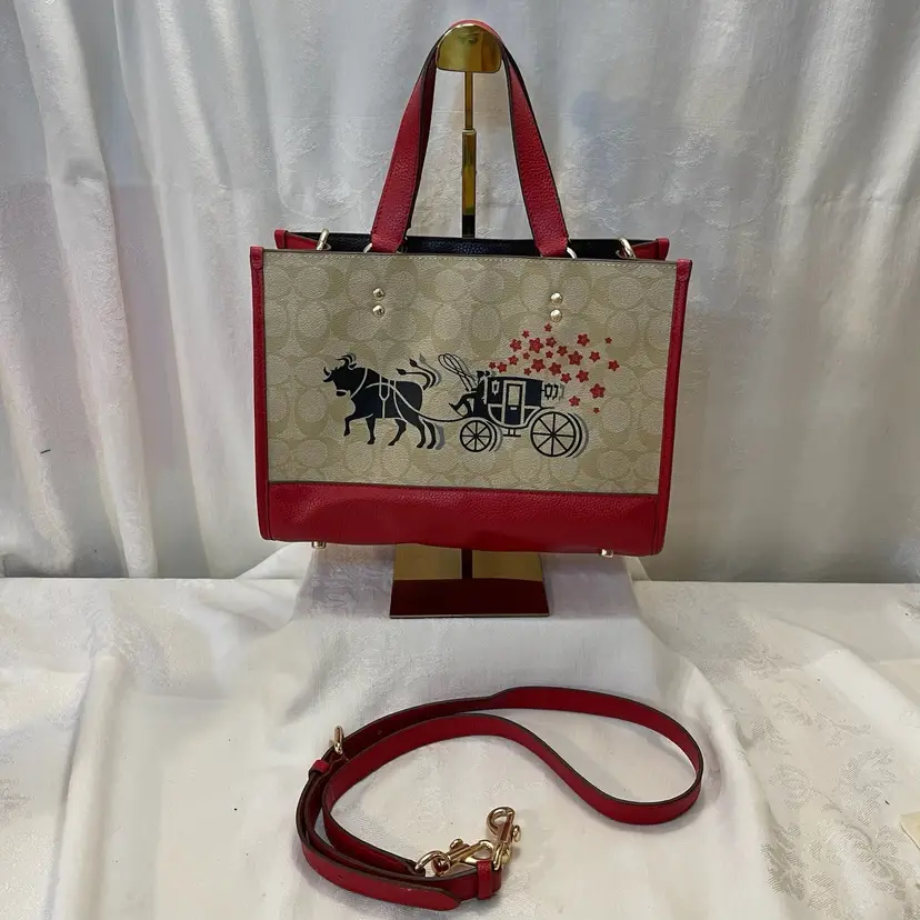 Coach 2021 Lunar New Year Dempsey Carryall with Ox & Carriage with Shoulder Strap