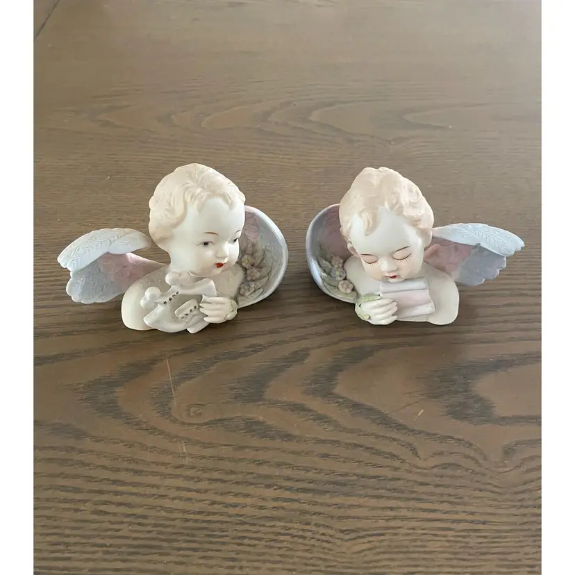 Vintage Pair of Ceramic Angels