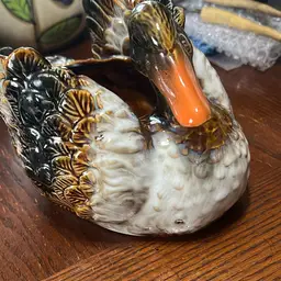 ceramic mallard planter