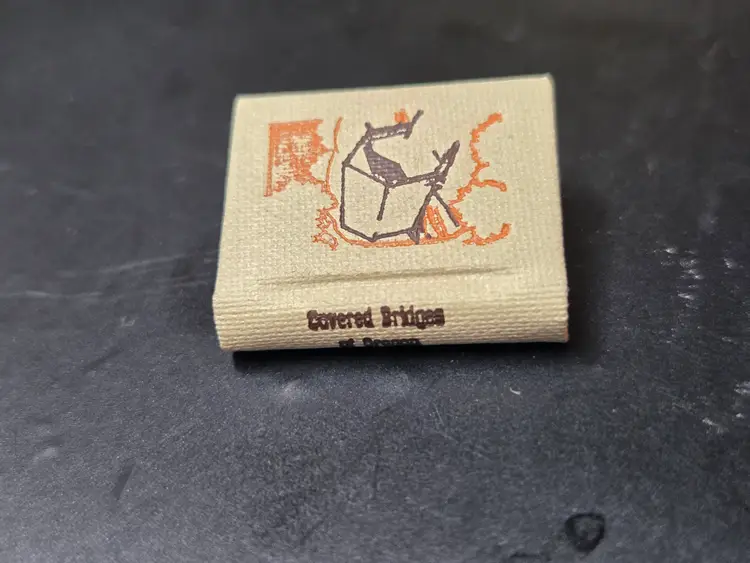 Vintage Miniature Book "Covered Bridges Of Oregon" Signed Suzanne Fisher Welt