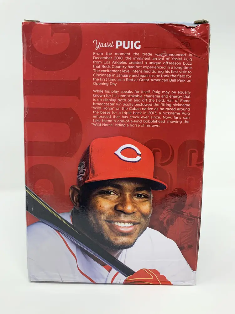 Yasiel Puig Cincinnati Reds Collectible Bobblehead (New/2019)
