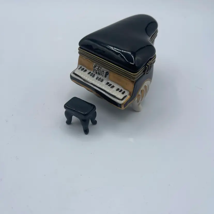 Baby Grand Piano Trinket Box With Stool Trinket