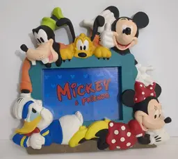 Walt Disney World Mickey Mouse and Friends Picture Frame 3.5 X 5 Vintage