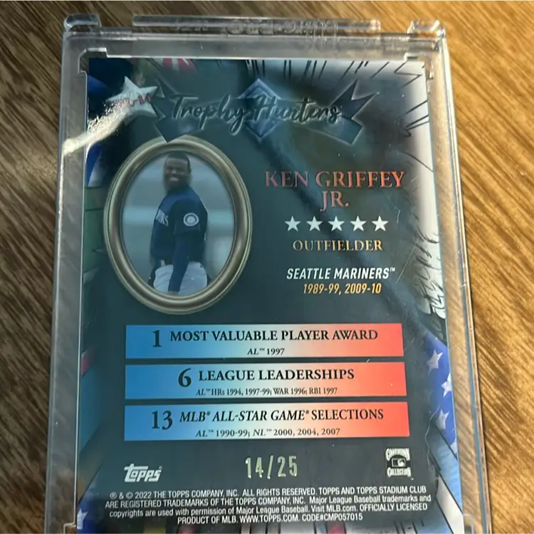 2023 Topps Stadium Club Ken Griffey Jr Trophy Hunters Orange/25
