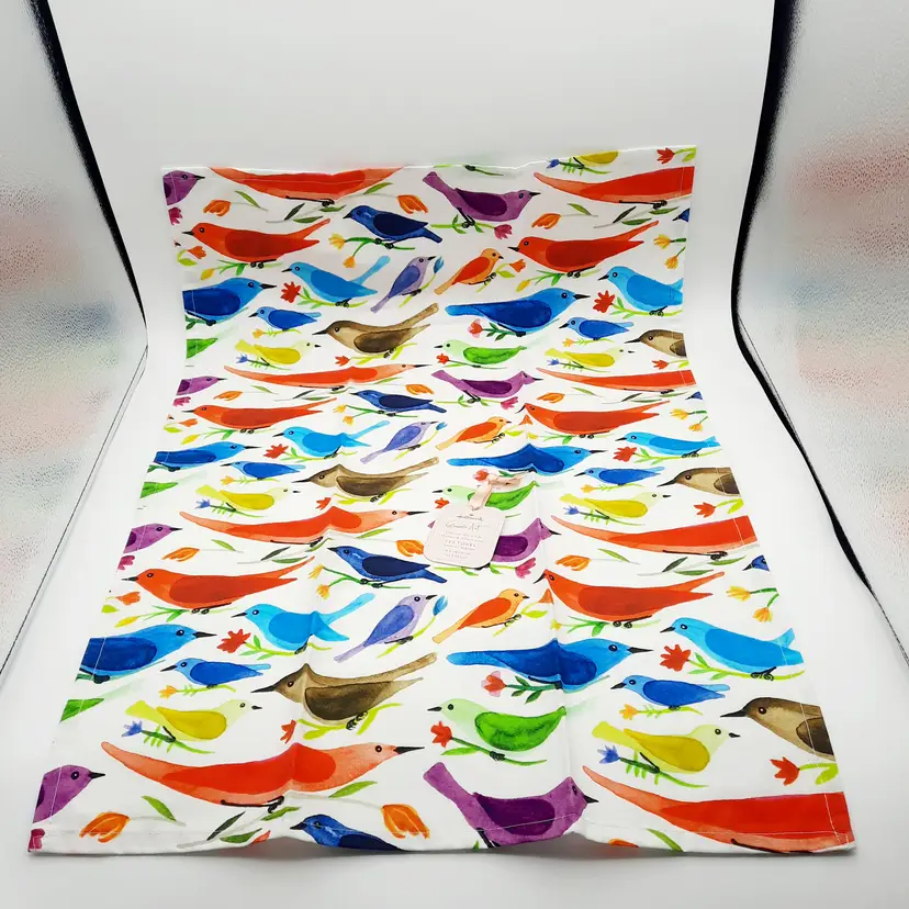 Gennine Zlatkis Hallmark Colorful Birds Tea Towel