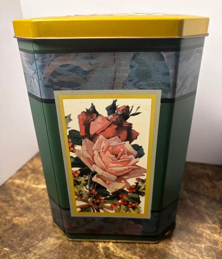 Vintage Christmas Tin Lithograph Victorian Style