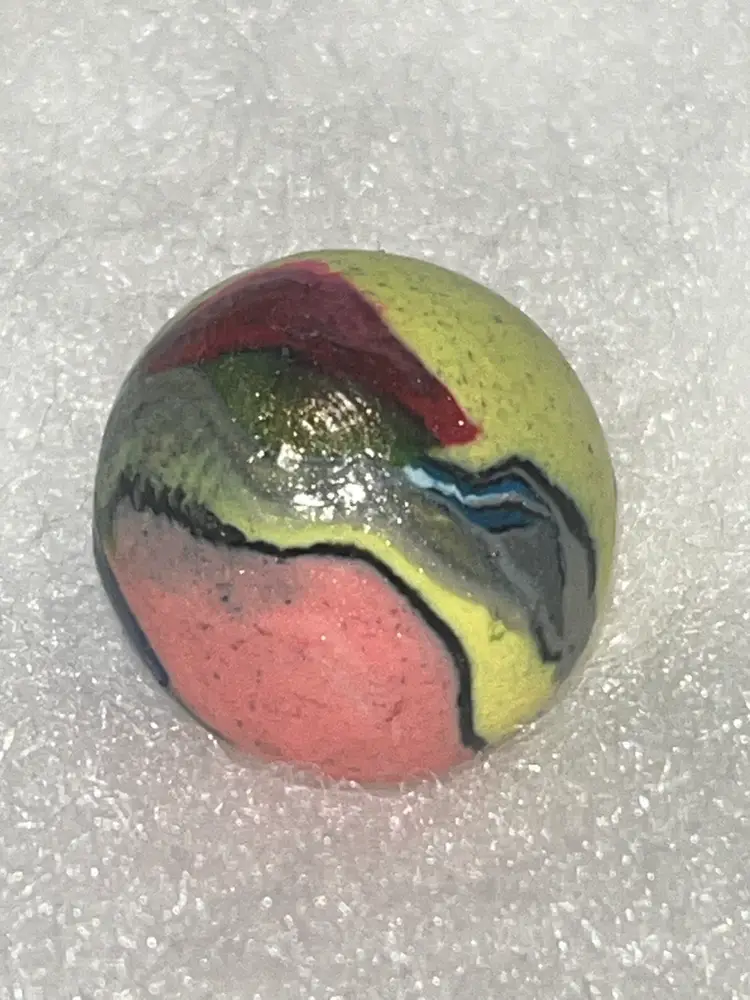 Hand Painted German Clay Marble