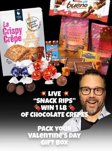 Snacks Stream!  Win 1 LB of CHOCOLATE CREPES 🍫🥐🍫