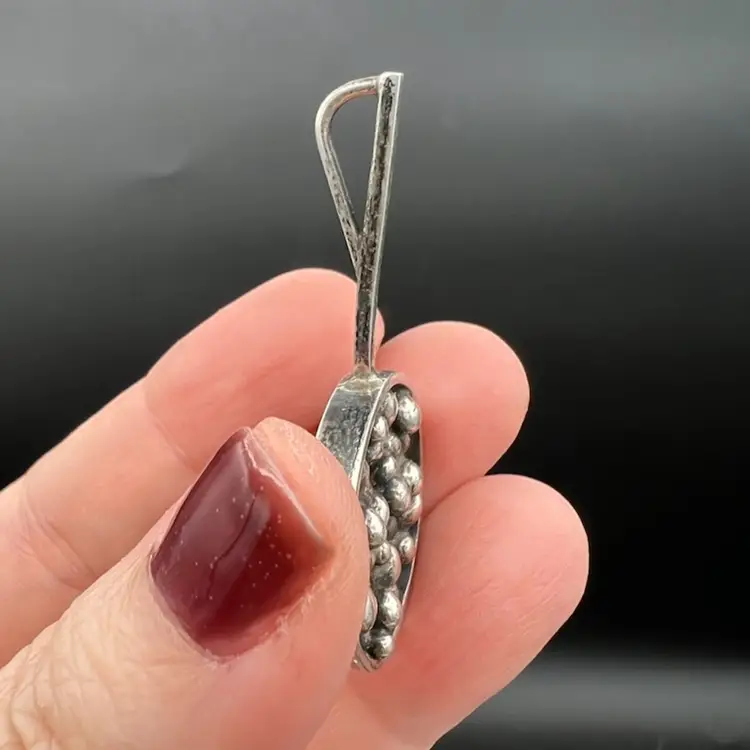 Silver Tone Abstract Pendant