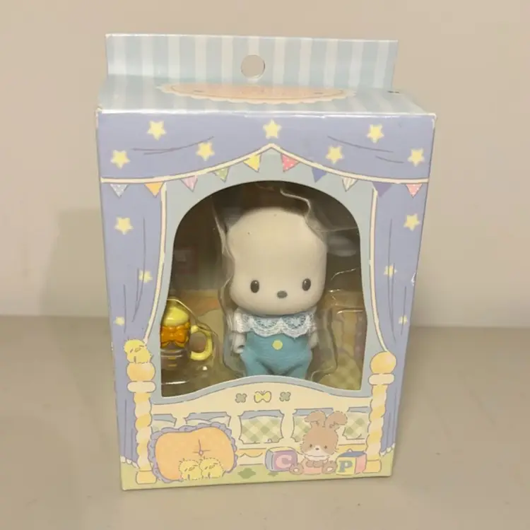 Sanrio Baby Pochacco 2018 Doll Figure Flocked In Box