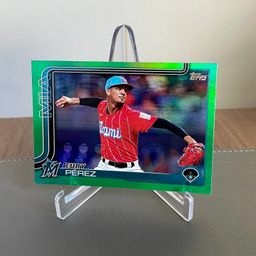 Eury Perez (Miami Marlins) 2025 Topps Series Two Green /99
