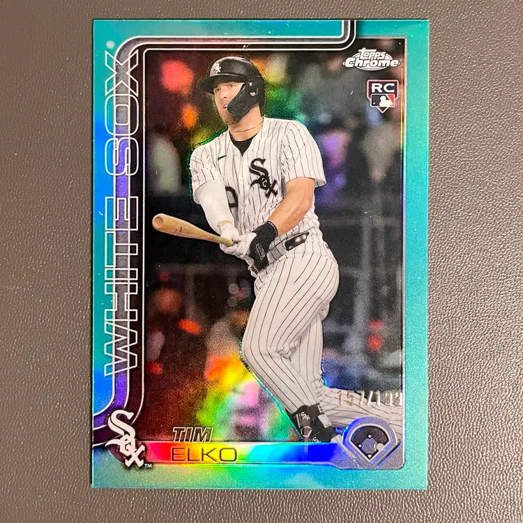 Tim Elko (Chicago White Sox) 2025 Topps Chrome Update Series Rookie Aqua Refractor /199