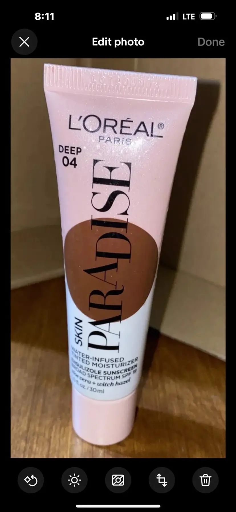 L'oreal Skin Paradise Tinted Moisturizer Level Deep 04 -1 fl. oz SPF 19 Aloe F/S