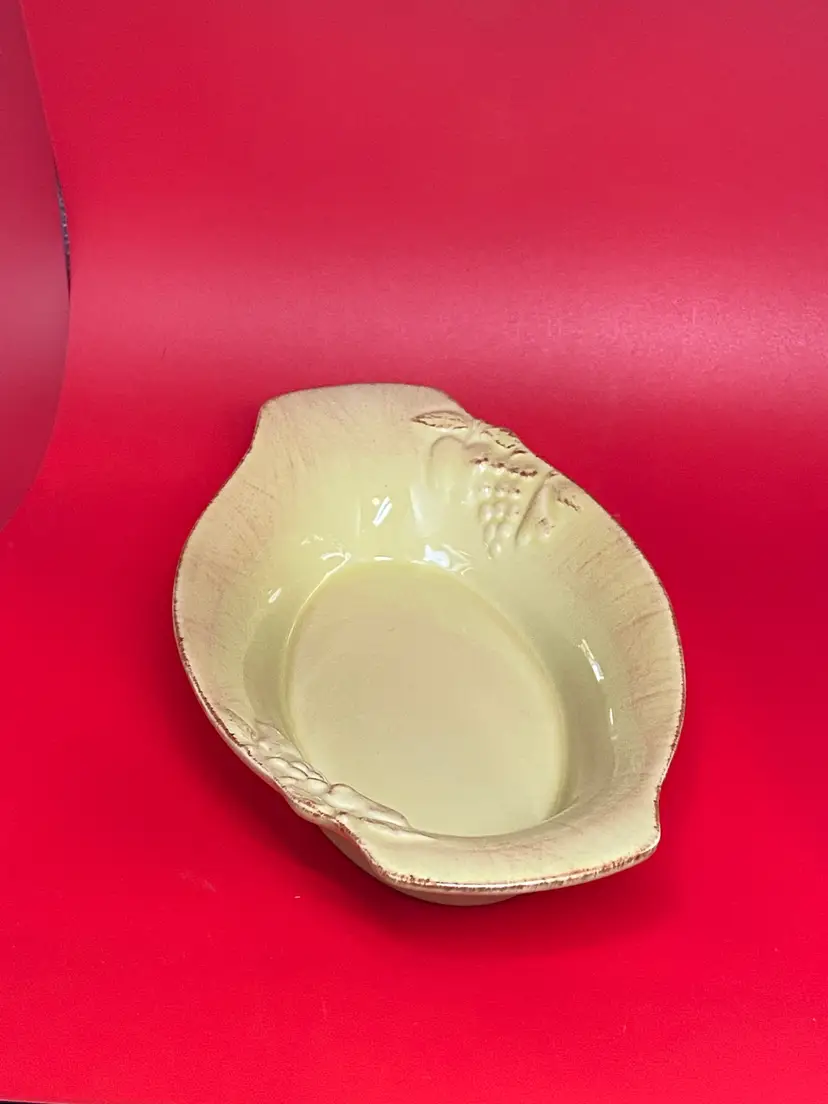 Casafina Casa Stone Madiera Harvest Collection Oval Serving Dish, Hand Painted in Portugal