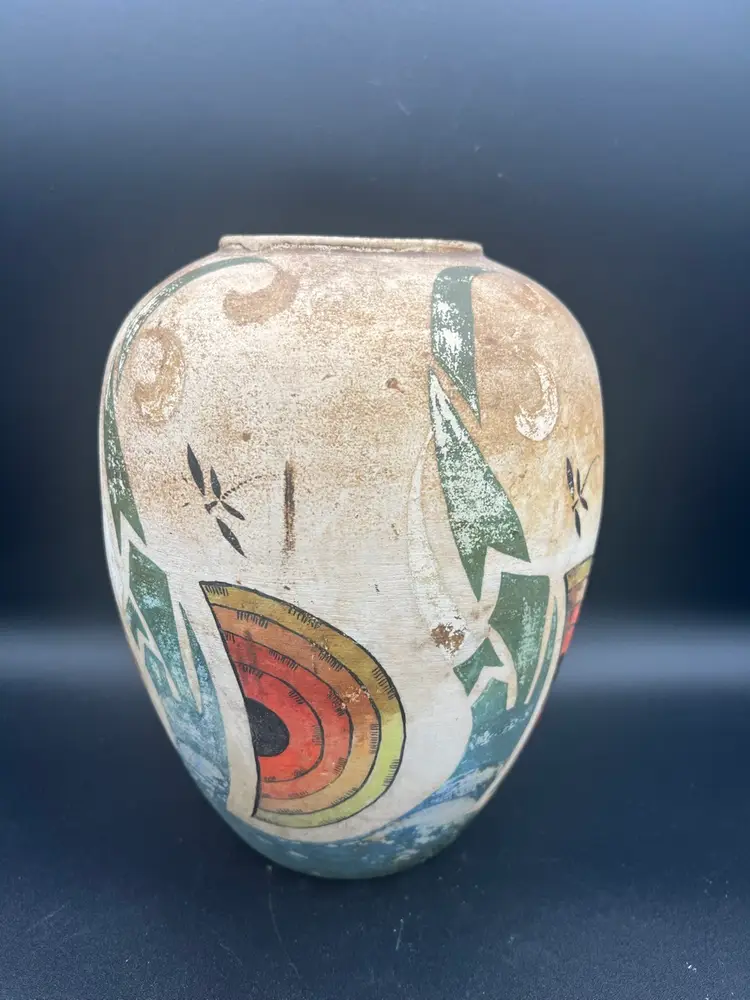 Stunning Native American Inspired Vase Signed