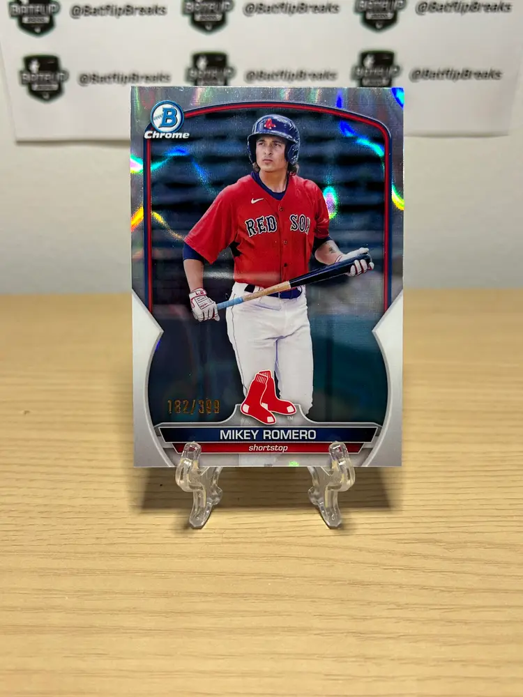 Mikey Romero 2023 Bowman Chrome Lava Refractor /399 #BCP-69 Boston Red Sox