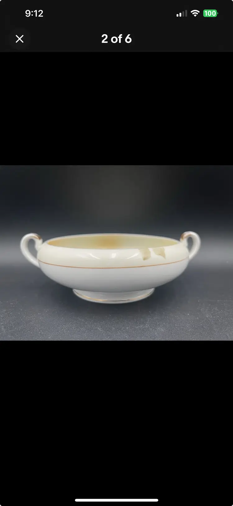 Vintage Hand Painted Noritake Floral Double Handled Open Sugar/Candy Bowl