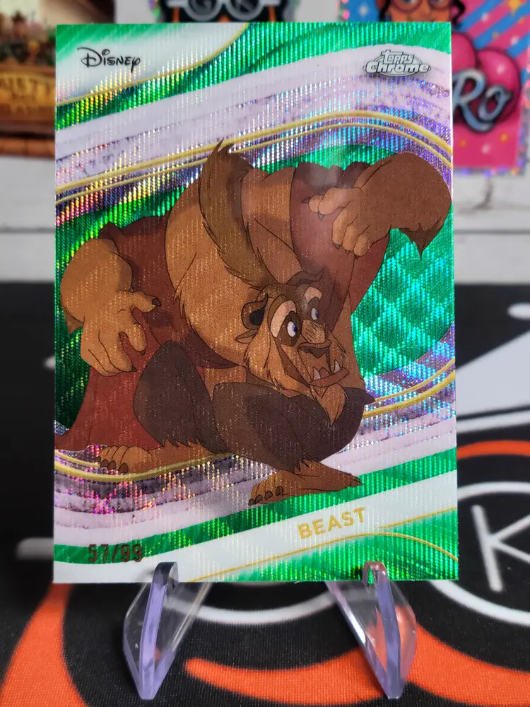 Beast 2025 Topps Chrome Disney #126 Green Wave Refractor 57/99