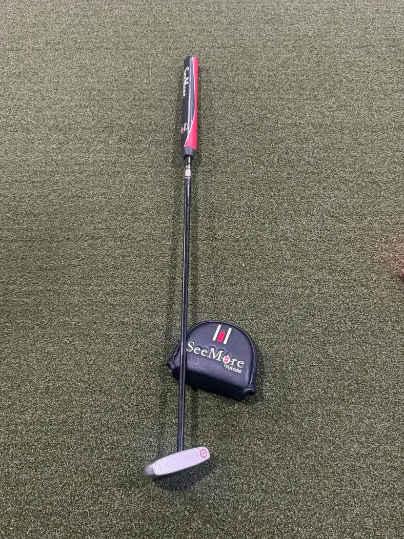 SeeMore M5x Private Reserve Putter – Center Shafted Premium Milled Mallet (Mint) 33.5inch