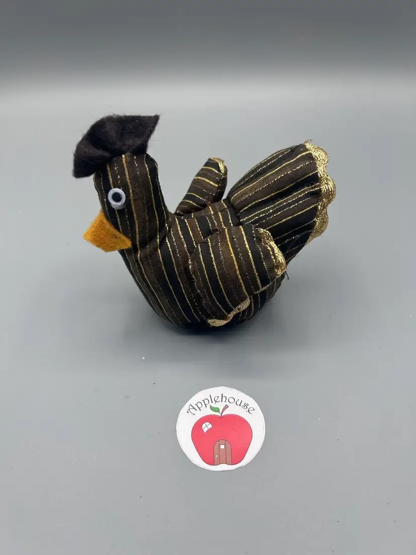 24053 Handmade Stuffed Chicken - Brown 4”
