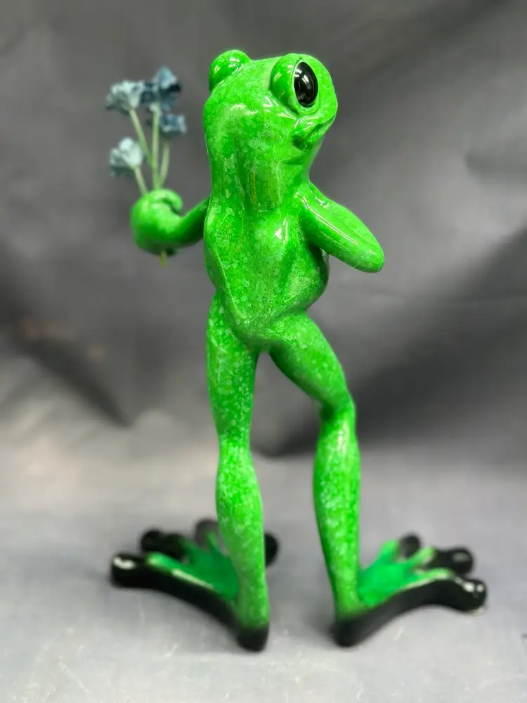 SALE Kitty's Critters FROG Figurine DON JUAN K. Cantrell Hand Painted 9.75" Retired