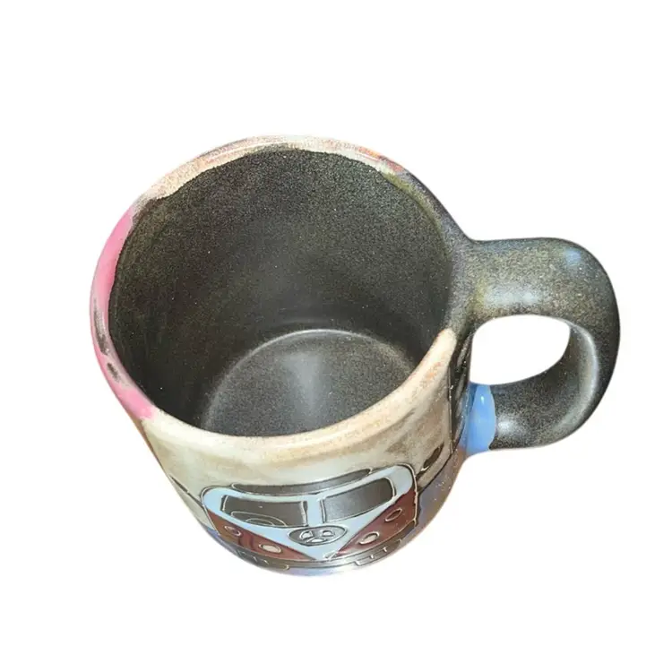 Harder to Find Mara Stoneware 'Love Bus' or 'VW Bus' mug Mexico