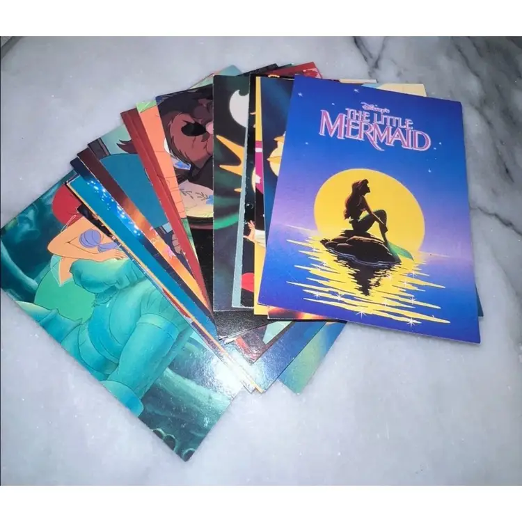 Vintage 1991 Little Mermaid Trading Cards Set Of 19