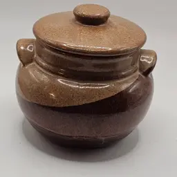 Royal haeger Lidded sugar dish vintage brown drip