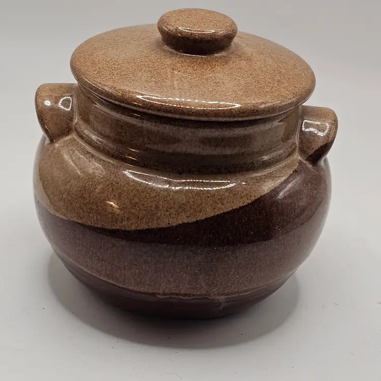 Royal haeger Lidded sugar dish vintage brown drip