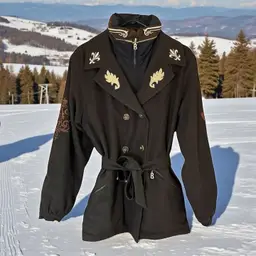 BOGNER Loden Merino Wool & Embroidered Marta SkiTac Parka Jacket Sz 8 Luxury Ski