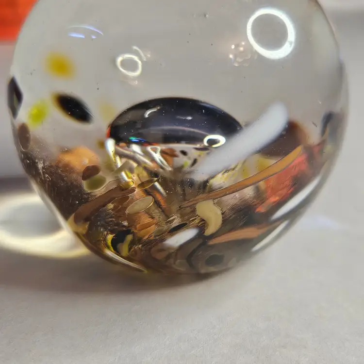 Fantastic Art Glass Paperweight Signed