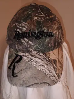 Remington Realtree Camo Hunting Cap Adjustable Buckle Strap Logo  Embroidered
