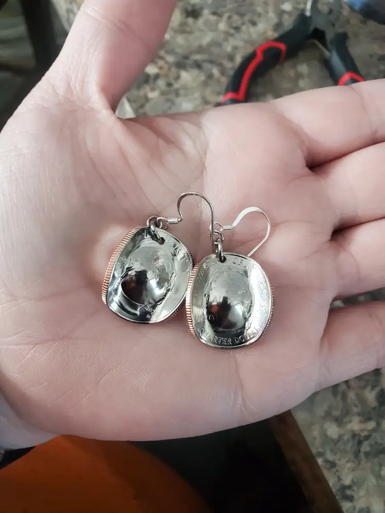 Quarter Cowboy Hat Earrings