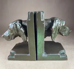 Vintage Dachshund Dog Animal BookEnds Heavy