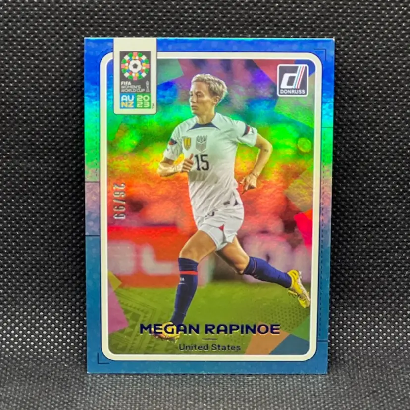 Megan Rapinoe 2023 Donruss Women’s World Blue /99 USWNT Soccer Card