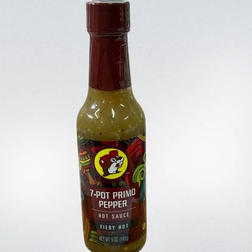 Buc-ee’s Hot Sauce Fiery Hot (7-Pot Primo Pepper) 5OZ.
