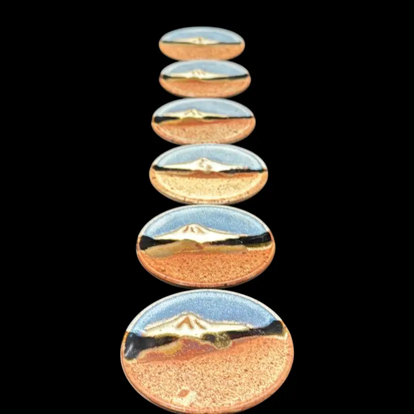 Canyon Creek Pottery Coasters, A Set Of Six