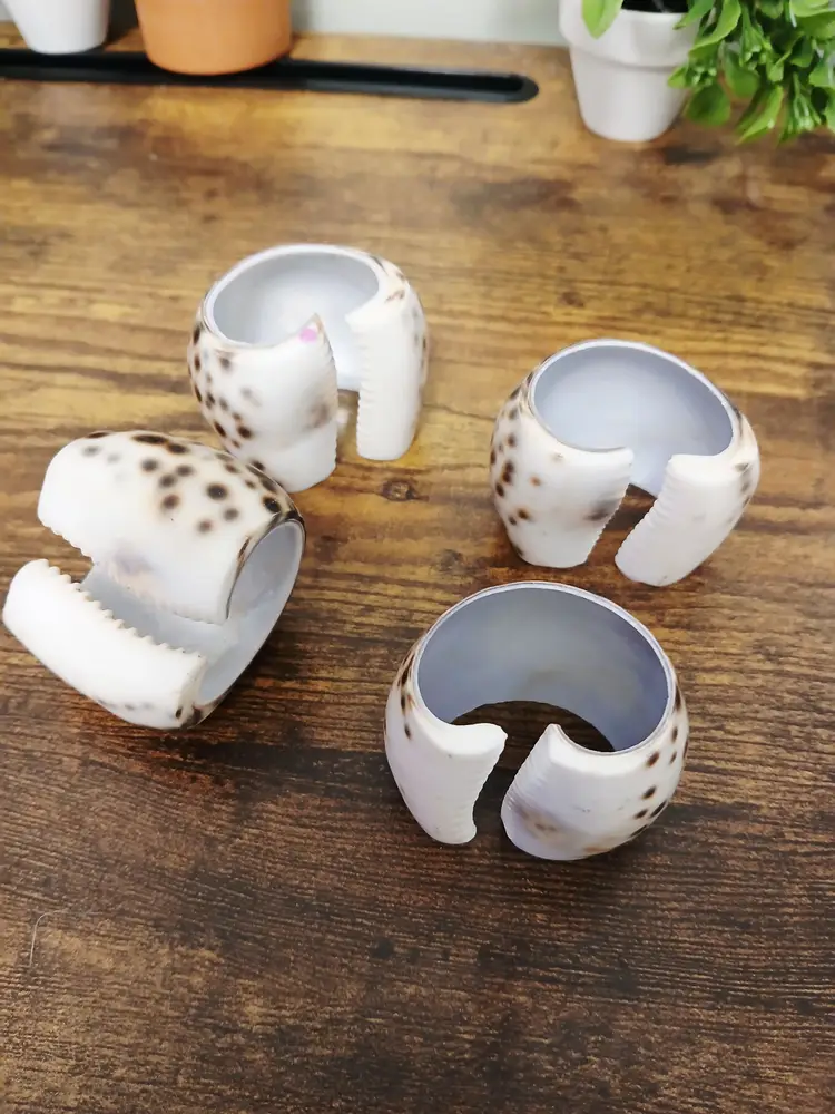 Cowrie Seashell Napkin Rings