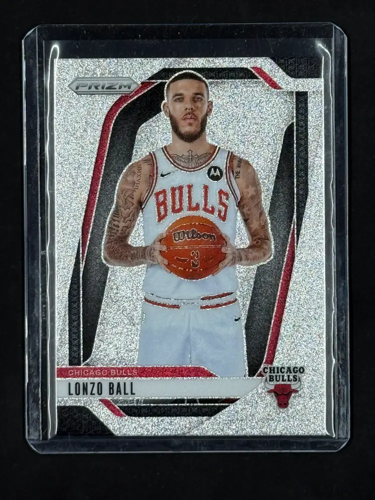 2024-25 Panini Prizm #75 White Sparkle Prizm SP Lonzo Ball Bulls