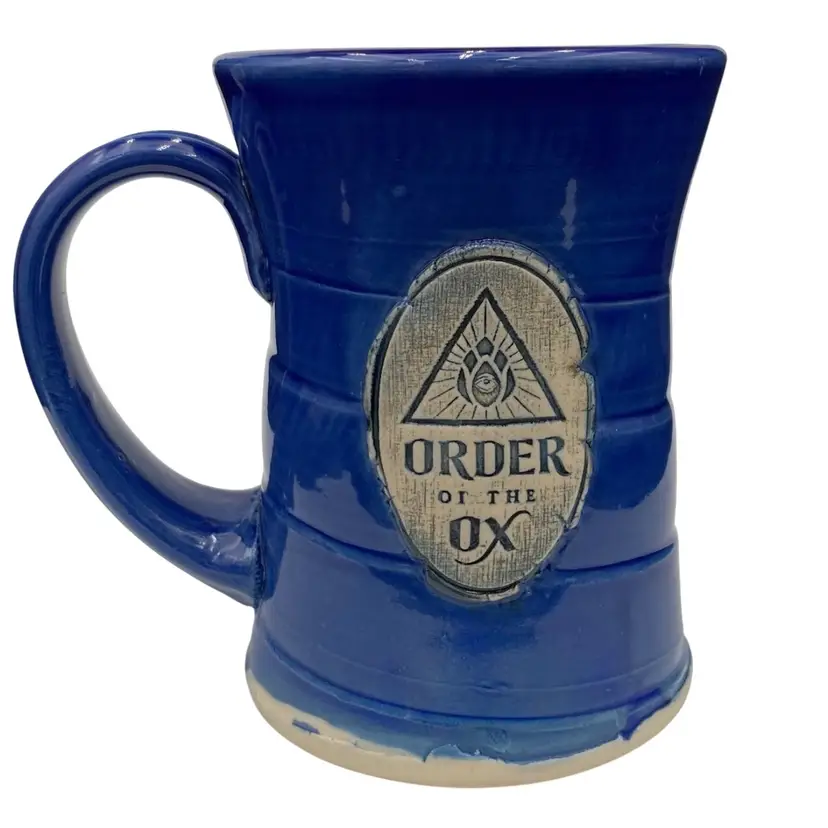 Old Ox Brewery Order of the Ox Stoneware Mug, Spotty Dog Stoneware, Numbered