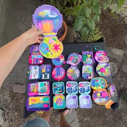 Large Lot Of 12 Polly Pocket Compacts Figures Dolls Accessories - Mixed Lot