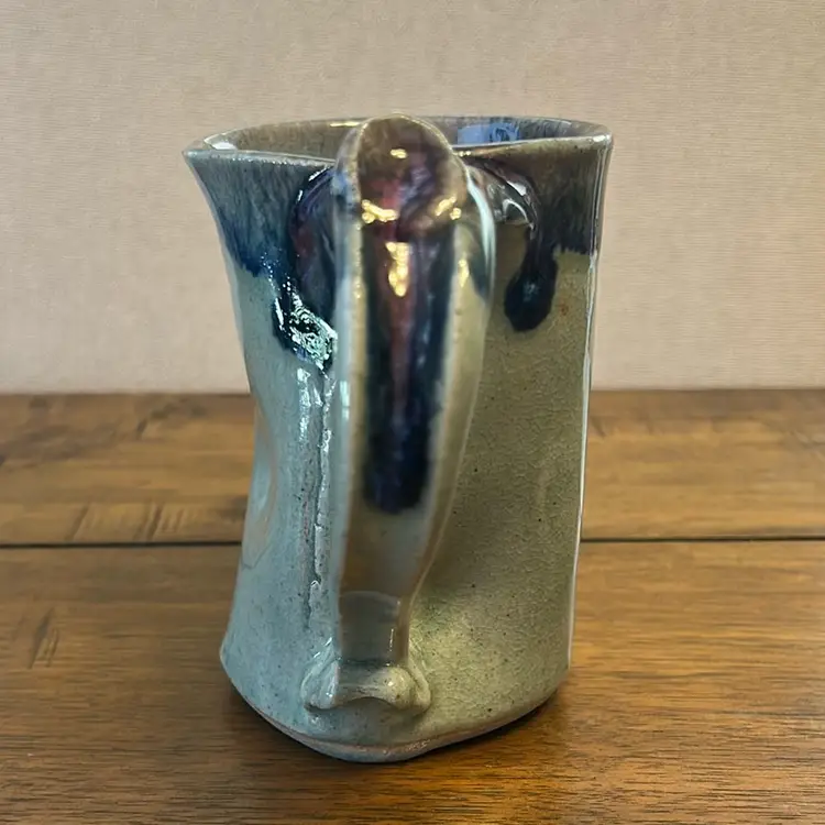 Grey And Blue Studio Pottery Mug