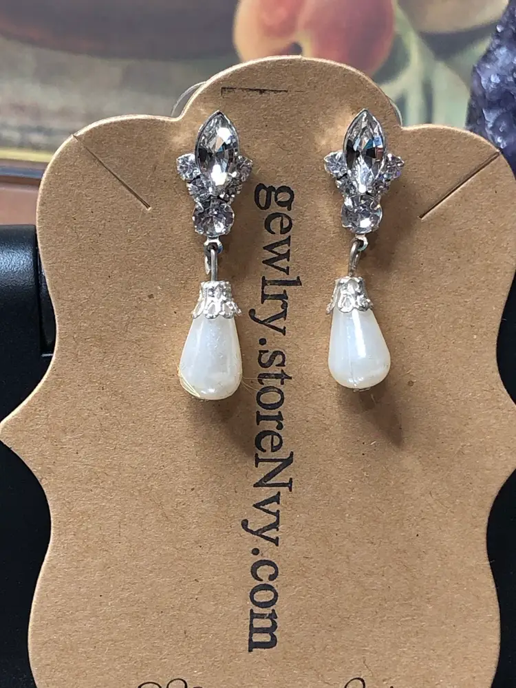 Dazzling Faux Pearl Cz Earrings ⭐️