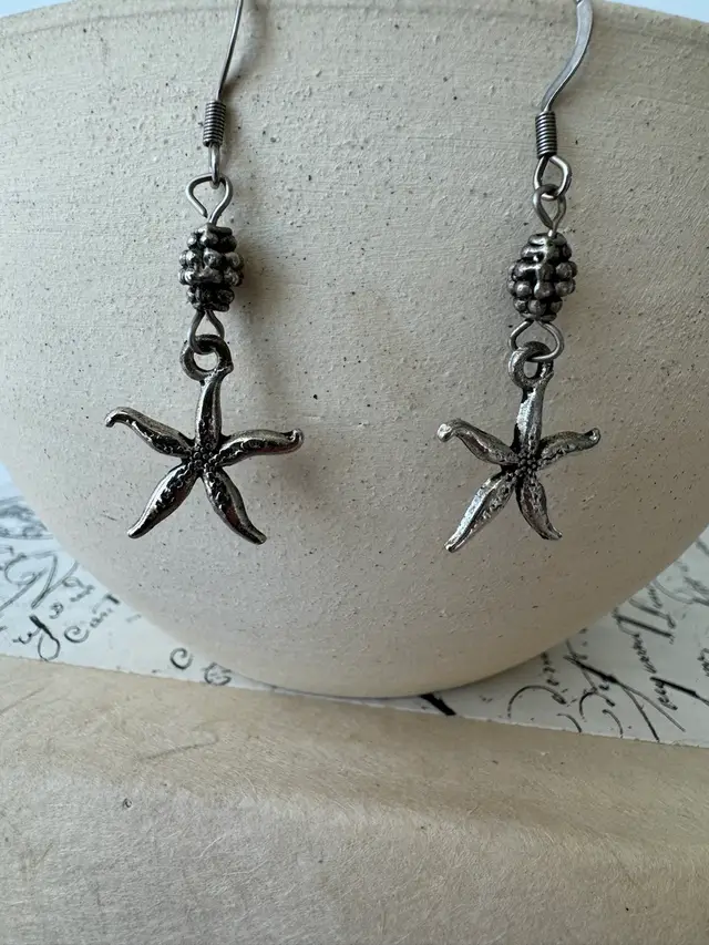 Starfish Silver Dangle Earrings #63