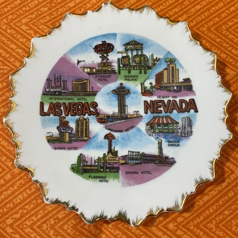 Sunburst Las Vegas Wall Decor Plate