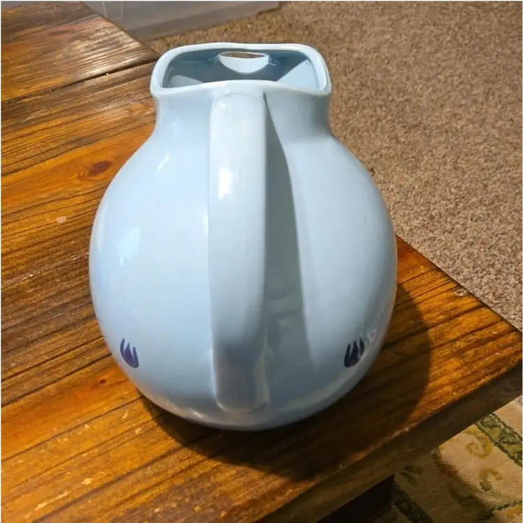 Mid-Century Blue Dutch Tulip USA Pitcher