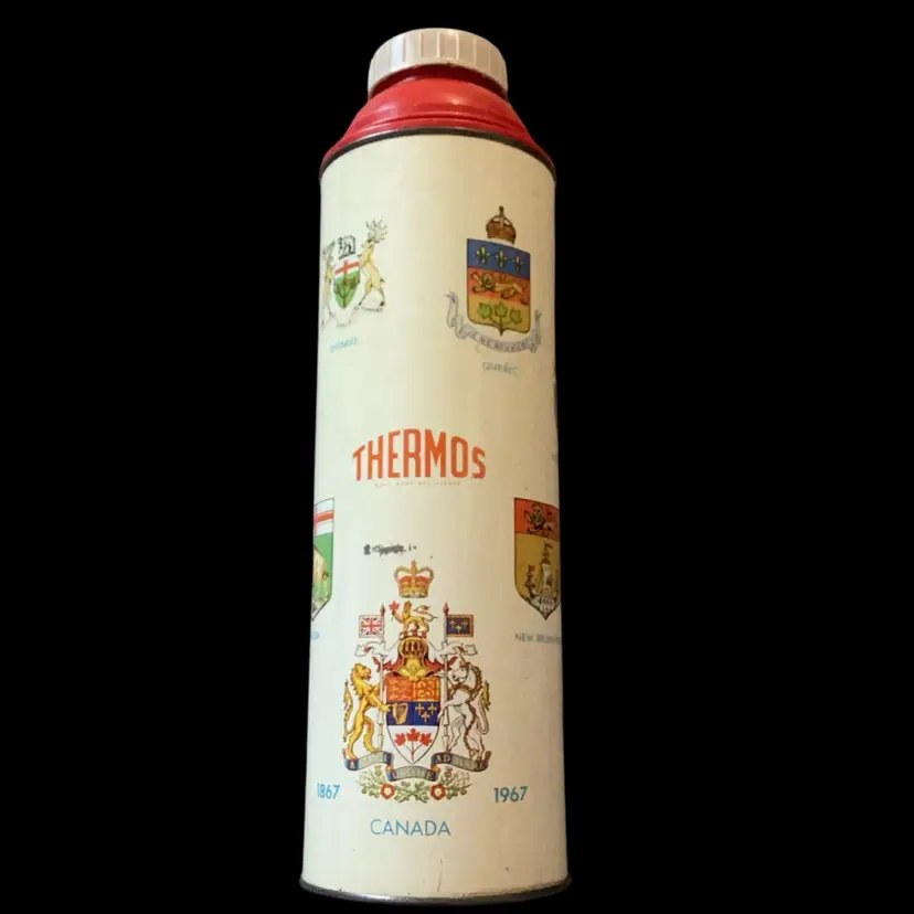 Vintage 1967 Canadiana Centennial Thermos For Canada’s 100 Birthday No Mug